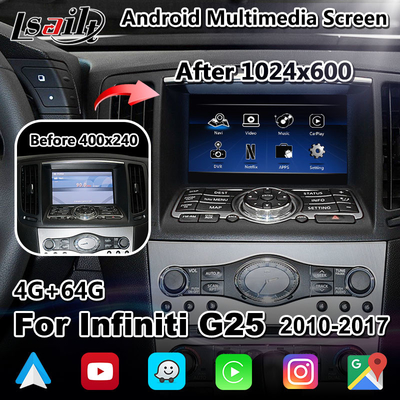 Lsailt 7 นิ้ว Car Multimedia Display หน้าจอ Carplay สำหรับ Infiniti G25 Q40 Q60