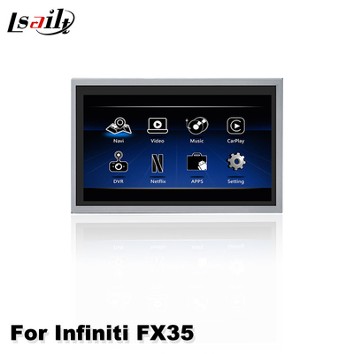 Lsailt 8 นิ้วรถมัลติมีเดียแสดงผลหน้าจอ Android Carplay สำหรับ Infiniti FX35 FX37 FX50 2008-2010