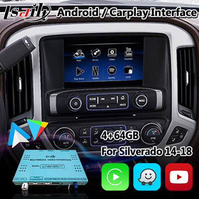 4+64GB Android Carplay Multimedia Interface สำหรับ Chevrolet Silverado Camaro พร้อม Android Auto