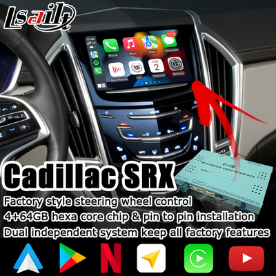 Cadillac SRX CUE carplay android auto interface ระบบนำทางมัลติมีเดียในรถยนต์