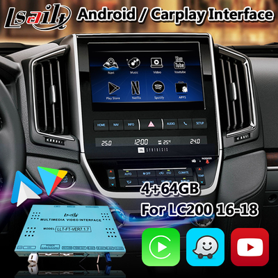 Lsailt Android Video Interface Wireless Carplay สำหรับ 2017 Toyota Land Cruiser LC200 VXR