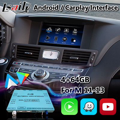 Lsailt Carplay Android อินเทอร์เฟซมัลติมีเดียสำหรับ Infiniti M37S M37 พร้อม NetFlix Yandex