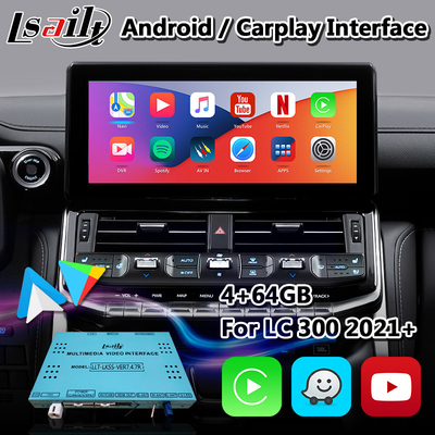 กล่องนำทาง GPS Android Carplay Interface สำหรับปี 2564-2565 Toyota Land Curiser LC300