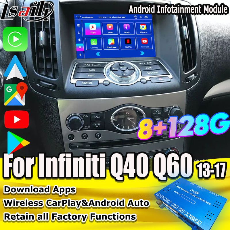 Lsailt 8G Android Multimedia Interface สําหรับ Infiniti Q40 Q60 G37 G35 ...
