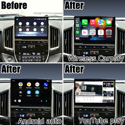 คาร์ แอนดรอยด์ 13 กล่องนําทางสําหรับ Toyota LC200 GXR Fujitsu หน่วย Carplay waze youtube ภาพด้านหลัง เป็นต้น