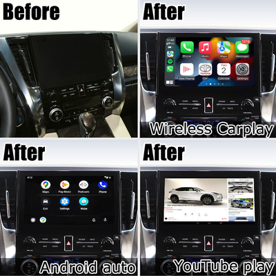 อินเทอร์เฟซมัลติมีเดีย Carplay ไร้สายอัตโนมัติของ Android สำหรับ Toyota Alphard Vellfire JBL