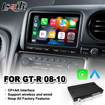 Lsailt Android Auto Carplay Interface สำหรับ Nissan GTR GT-R R35 Nismo 2008-2010