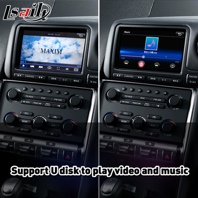 Lsailt Android Auto Carplay Interface สำหรับ Nissan GTR GT-R R35 Nismo 2008-2010