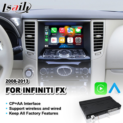 Lsailt Wireless Android Auto Carplay Interface สำหรับ Infiniti FX FX30dS FX35 FX37 FX50 ปี 2551-2556