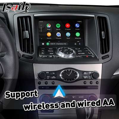 อินเตอร์เฟซการเล่นรถยนต์ Android แบบไร้สายสําหรับ Infiniti G25 G35 G37 Skyline 370GT 350GT (V36) ปี 2008-2013