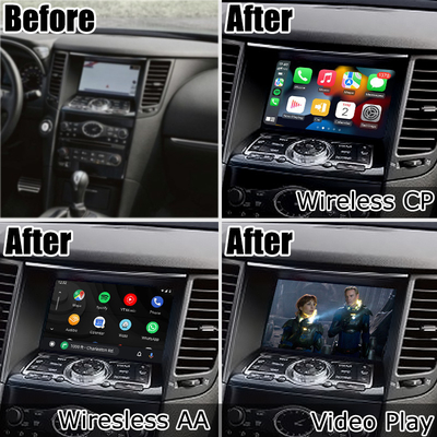 กล่องอินเตอร์เฟสอัตโนมัติ android carplay ไร้สายสำหรับ Infiniti FX35 FX37 FX50 QX70