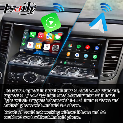 กล่องอินเตอร์เฟสอัตโนมัติ android carplay ไร้สายสำหรับ Infiniti FX35 FX37 FX50 QX70