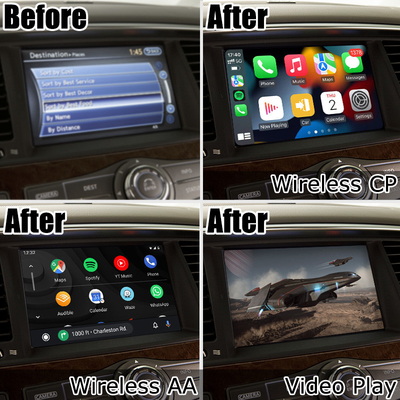 Infiniti QX80 QX56 Z62 อินเตอร์เฟสมัลติมีเดียอัตโนมัติสำหรับ Android แบบไร้สาย IT08