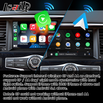 Infiniti QX80 QX56 Z62 อินเตอร์เฟสมัลติมีเดียอัตโนมัติสำหรับ Android แบบไร้สาย IT08