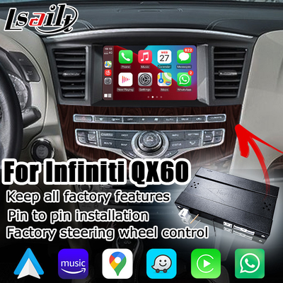 Infiniti JX35 QX60 carplay ไร้สาย android auto interface โซลูชันการอัพเกรดที่ไม่เสียหาย