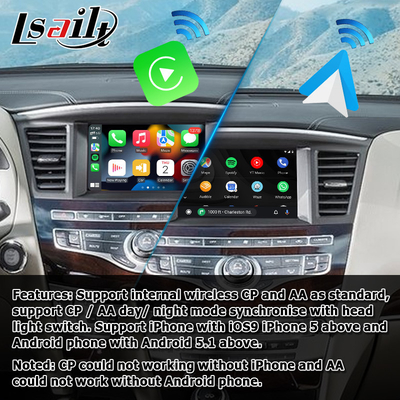 Infiniti JX35 QX60 carplay ไร้สาย android auto interface โซลูชันการอัพเกรดที่ไม่เสียหาย