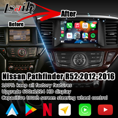 Nissan Pathfinder R52 Android หน้าจอมัลติมีเดียอัพเกรด IT06 06It ระบบ carplay