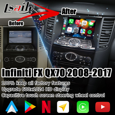 INFINITI QX70 FX35 FX37 HD อัพเกรดจอไร้สาย carplay android auto IT06
