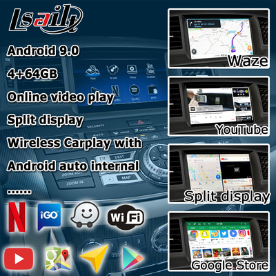 Infiniti M35 M45 Nissan Fuga HD หน้าจอสัมผัสหลายนิ้วอัพเกรด carplay android auto video interface
