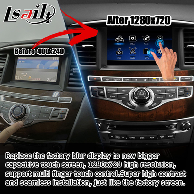 HD หลายนิ้วหน้าจอสัมผัส carplay android อัพเกรดอัตโนมัติสำหรับ Infiniti QX60 JX35 2013-2016 IT06
