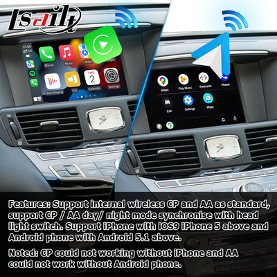 Infiniti Q70 M35 M35h M45 Nissan Fuga Android carplay อัพเกรดระบบสัมผัสหลายนิ้ว