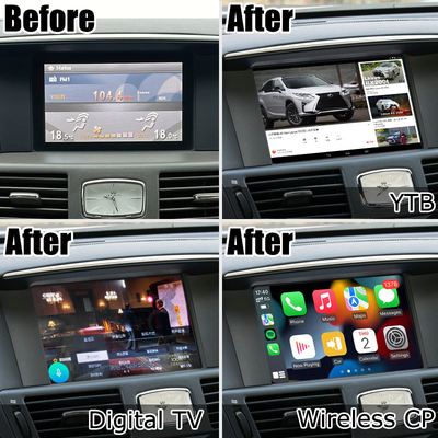 Infiniti Q70 M35 M35h M45 Nissan Fuga Android carplay อัพเกรดระบบสัมผัสหลายนิ้ว