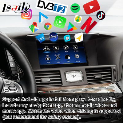 Infiniti Q70 M35 M35h M45 Nissan Fuga Android carplay อัพเกรดระบบสัมผัสหลายนิ้ว