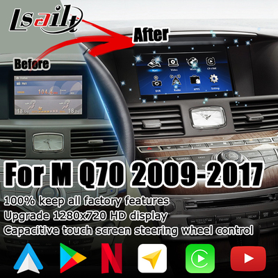 Infiniti Q70 M35 M35h M45 Nissan Fuga Android carplay อัพเกรดระบบสัมผัสหลายนิ้ว