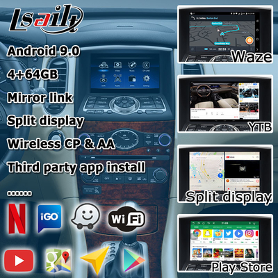 Infiniti QX50 EX EX35 EX25 EX37 Nissan skyline crossover Android หน้าจอ HD carplay android auto upgradew