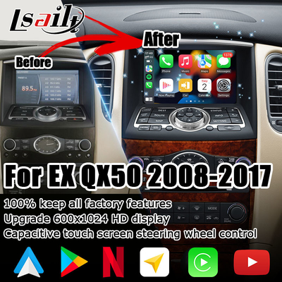 Infiniti QX50 EX EX35 EX25 EX37 Nissan skyline crossover Android หน้าจอ HD carplay android auto upgradew