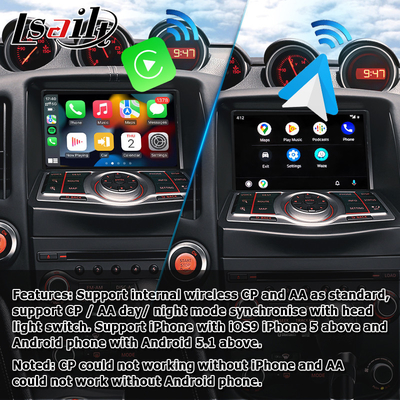 Nissan 370z จอ HD ไม่ทำลาย Youtube ไร้สาย คาร์เพลย์ android อัพเกรดอัตโนมัติ