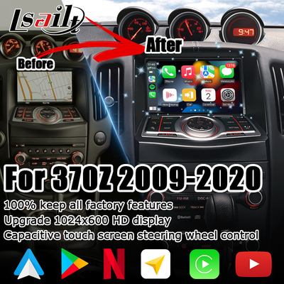 Nissan 370z จอ HD ไม่ทำลาย Youtube ไร้สาย คาร์เพลย์ android อัพเกรดอัตโนมัติ