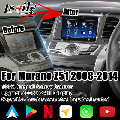 Nissan Murano Z51 อัพเกรดหน้าจอ Android HD Android auto carplay Youtube waze เล่น Netflix
