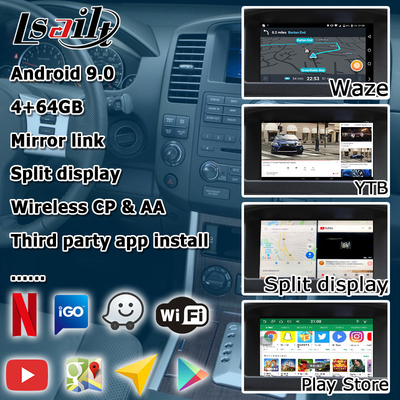 อัพเกรดหน้าจอสัมผัส HD หลายนิ้วสำหรับ Nissan Pathfinder R51 carplay android auto