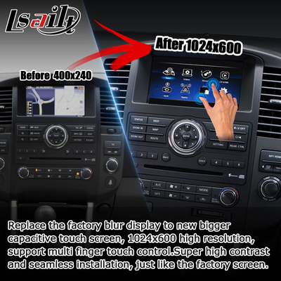 อัพเกรดหน้าจอสัมผัส HD หลายนิ้วสำหรับ Nissan Pathfinder R51 carplay android auto