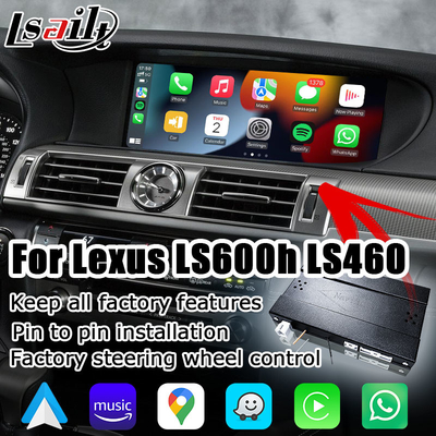 การอัพเกรด carplay แบบไร้สายสำหรับ Lexus LS600h LS460 2012-2017 12 จอแสดงผล android auto screen mirroring โดย Lsailt