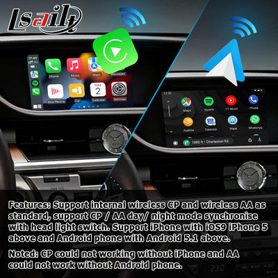 Lexus ES ES350 ES250 ES300h ไร้สาย carplay android auto screen mirroring กล่องโมดูล Lsailt