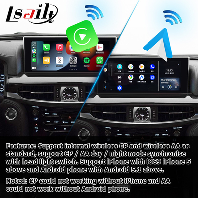 Lexus LX570 LX450d carplay ไร้สาย android auto อินเทอร์เฟซมัลติมีเดียหน้าจอมิเรอร์ Lsailt