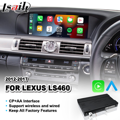 อินเตอร์เฟส Android Auto Carplay แบบไร้สายสำหรับ Lexus LS 460 600h LS460 F-Sport AWD 2012-2017