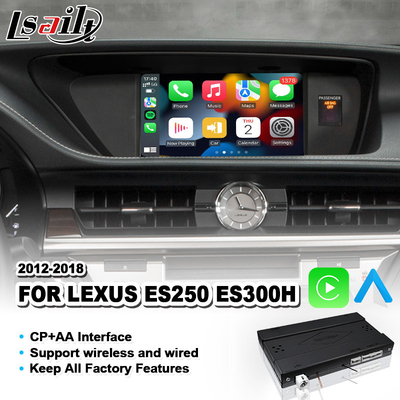 อินเตอร์เฟซการเล่นรถยนต์ Android แบบไร้สายสําหรับ Lexus ES 250 300H 350 200 การควบคุมหนู 2012-2018 ES250 ES350