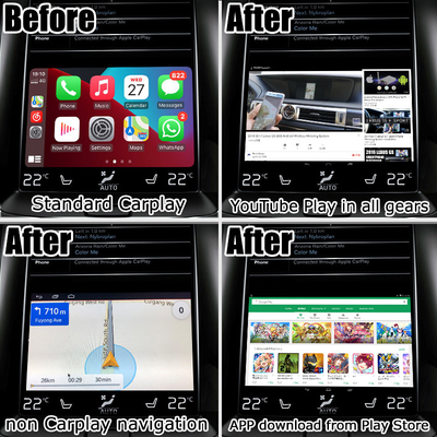Android Video Interface อัพเกรด Carplay AI Box 4GB RAM สำหรับ Volvo S60 S90