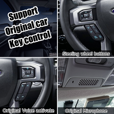 กล่อง AI อินเตอร์เฟสวิดีโอมัลติมีเดีย Android 64GB สำหรับรถยนต์ Ford SYNC3