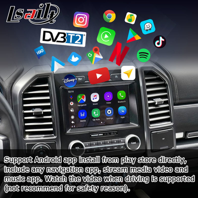 กล่อง AI อินเตอร์เฟสวิดีโอมัลติมีเดีย Android 64GB สำหรับรถยนต์ Ford SYNC3