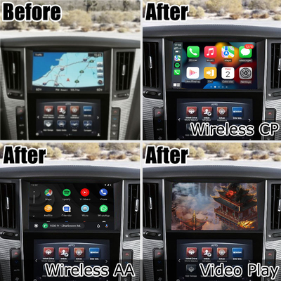 Infiniti Q50 Q60 อินเตอร์เฟสสื่อการฉายภาพหน้าจออัตโนมัติของ Android แบบไร้สาย