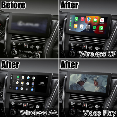 CarPlay อัตโนมัติ Android แบบไร้สายสำหรับการฉายภาพหน้าจอ Lexus LM300h LM350 LM