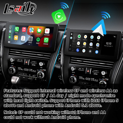 CarPlay อัตโนมัติ Android แบบไร้สายสำหรับการฉายภาพหน้าจอ Lexus LM300h LM350 LM