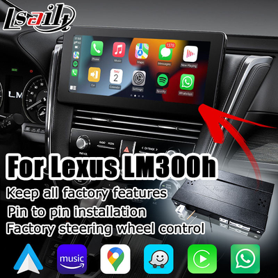 CarPlay อัตโนมัติ Android แบบไร้สายสำหรับการฉายภาพหน้าจอ Lexus LM300h LM350 LM
