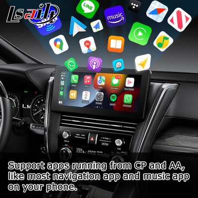 CarPlay อัตโนมัติ Android แบบไร้สายสำหรับการฉายภาพหน้าจอ Lexus LM300h LM350 LM