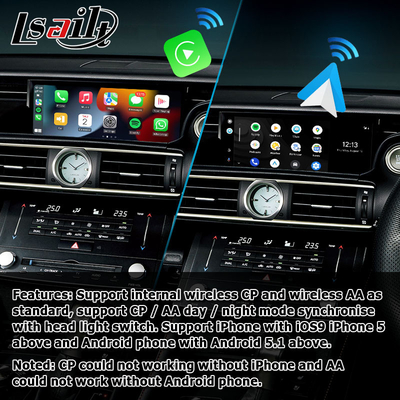 เครื่องเล่นไร้สายสำหรับ Lexus RC RC350 RCF RC200t RC300h RC300 android auto