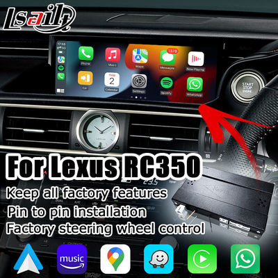 เครื่องเล่นไร้สายสำหรับ Lexus RC RC350 RCF RC200t RC300h RC300 android auto